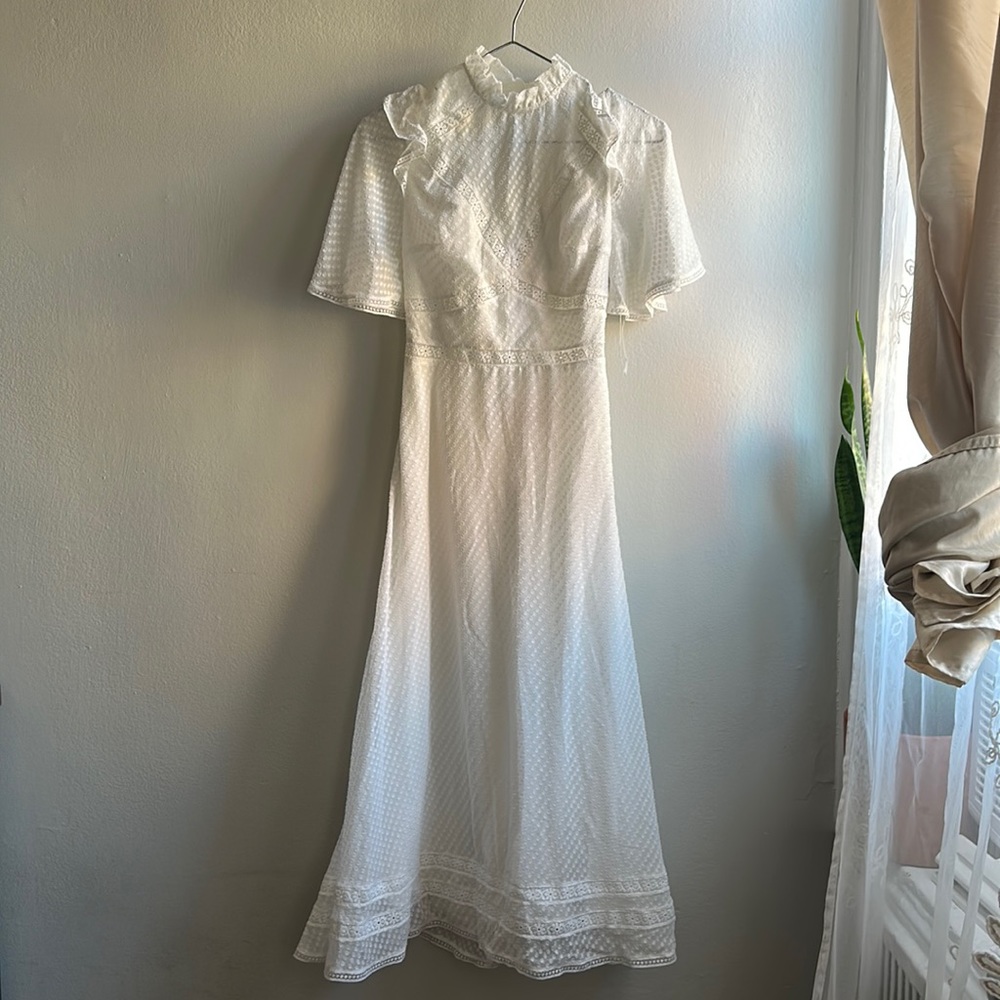 Cottage-Core White Dress